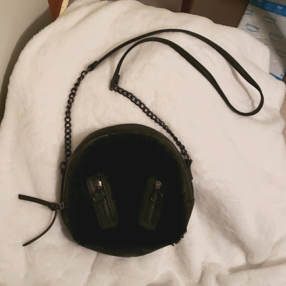 Madden Girl Black Fuzzy Purse